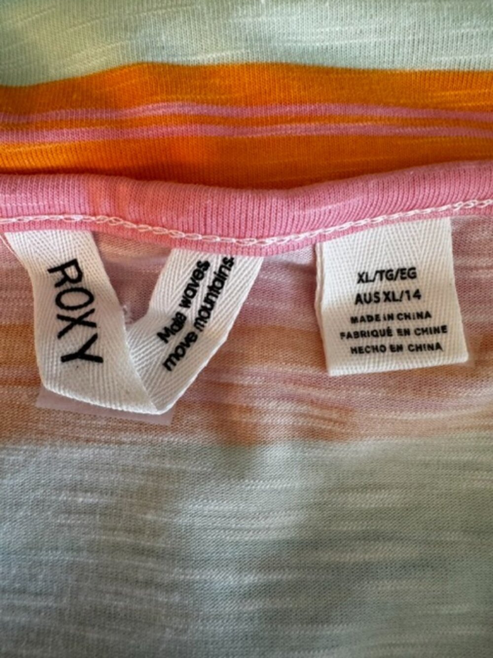 Roxy Striped Midi Dress XL NWOT - Picture 4 of 5